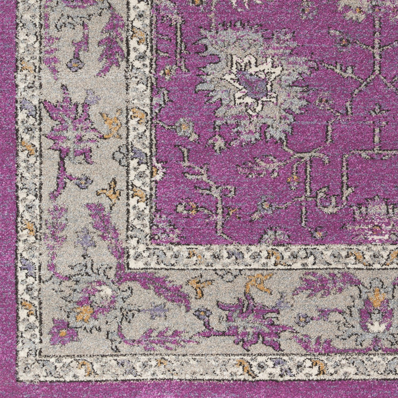 Bloomsbury Market Cassian Oriental Bright Purple/Taupe Area Rug